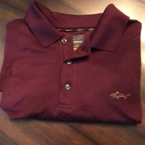 ⛳️ Greg Norman Classic Polo, Stretch, wine color shark logo shirt